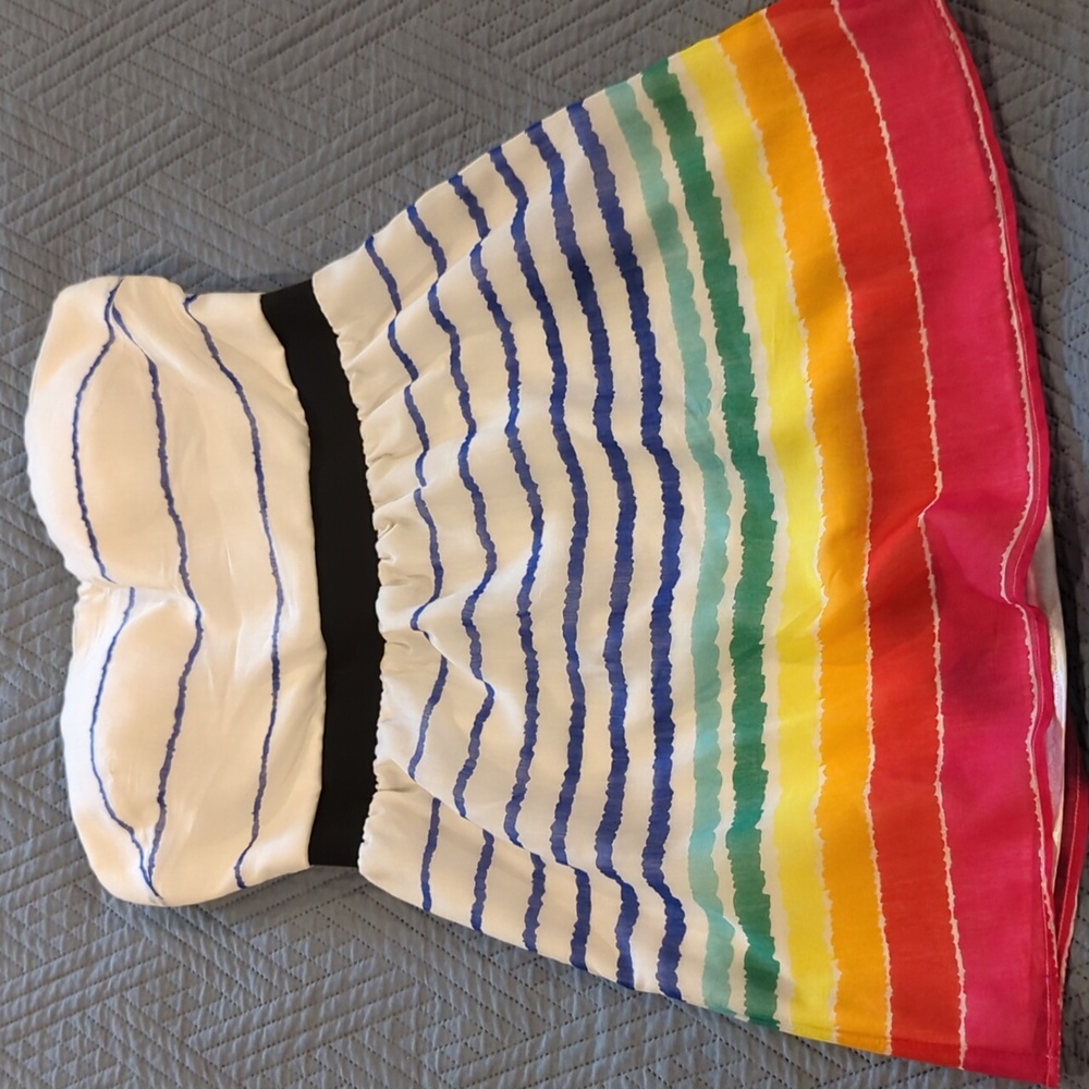 Party Dress!! Blue/white with rainbow 🌈✨